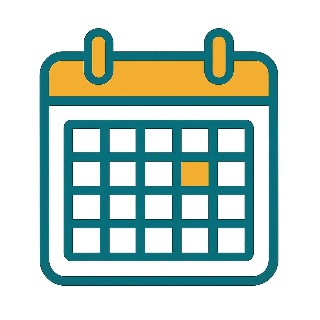 calendar graphic in my branded colors style to match my logo-1