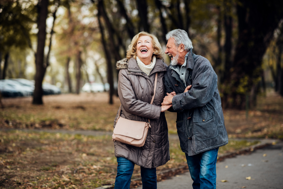 couple laughing